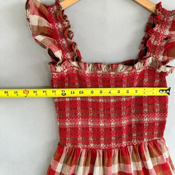 🎉5 for $45🎉Aureum  Plaid Smocked dress size S - Picture 4 of 8